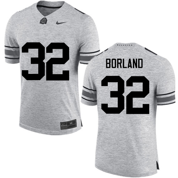 Ohio State Buckeyes #32 Tuf Borland College Football Jerseys Game-Gray